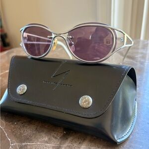 Yohji Yamamoto 52-5105 Vintage 90s Sunglasses Purple Lens Metal Frame Japan Made